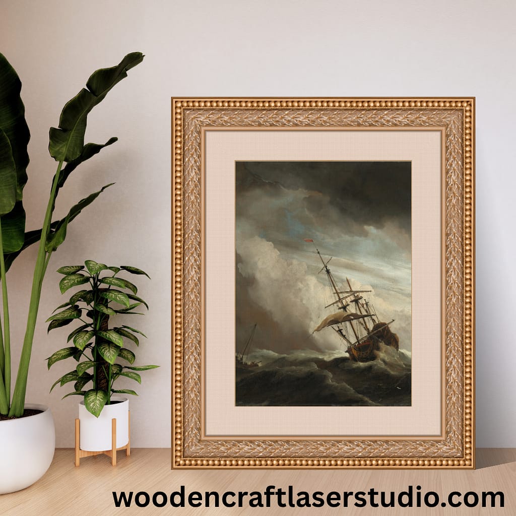 Rustic wooden frame showcasing cherished family memories