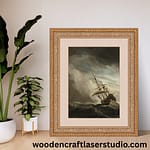 Rustic wooden frame showcasing cherished family memories