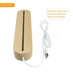 “Beautiful wooden LED lamp base with intricate laser-cut design glowing warmly in a cozy room.”